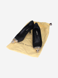 Louis Vuitton Black studded pointed-toe pumps - size EU 38.5