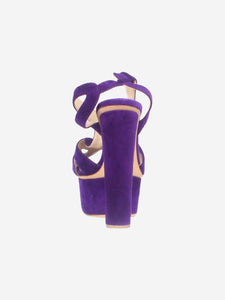 Prada Purple suede platform sandals - size EU 38.5