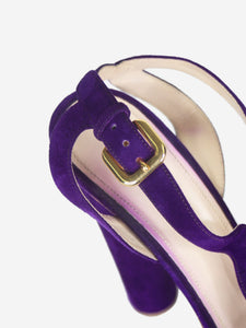 Prada Purple suede platform sandals - size EU 38.5