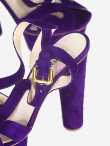 Prada Purple suede platform sandals - size EU 38.5