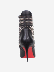 Christian Louboutin Black leather spiked ankle boots - size EU 37.5