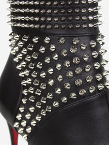 Christian Louboutin Black leather spiked ankle boots - size EU 37.5