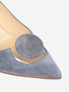 Christian Louboutin Grey suede pointed-toe pumps - size EU 38.5