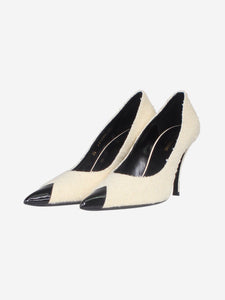 Saint Laurent Cream boucle pointed-toe pumps - size EU 39.5