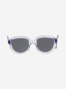 Henau Blue clear-frame sunglasses