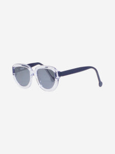 Henau Blue clear-frame sunglasses