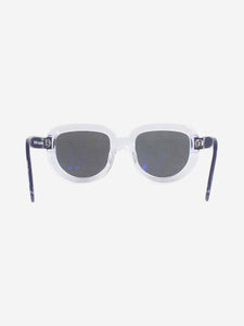 Henau Blue clear-frame sunglasses