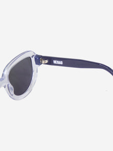 Henau Blue clear-frame sunglasses