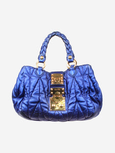 Miu Miu Blue Matelassé leather bag