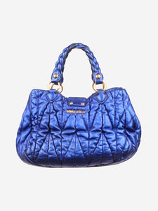 Miu Miu Blue Matelassé leather bag