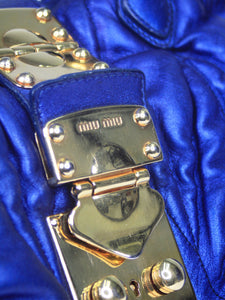 Miu Miu Blue Matelassé leather bag