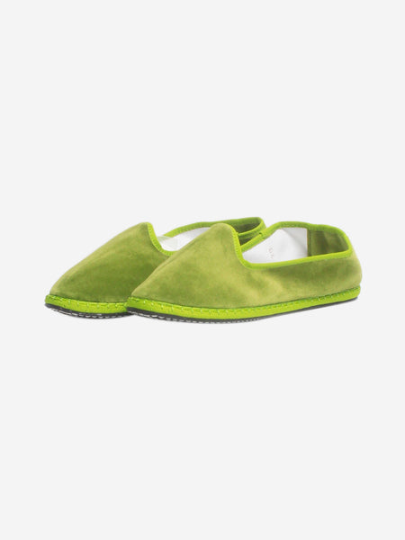 Green velvet slippers - size EU 38 alternate image