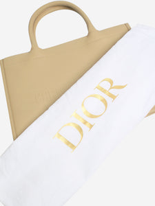 Christian Dior Sand leather book tote