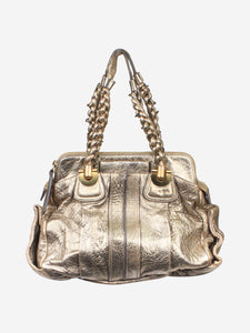 Chloe Gold metallic leather shoulder bag