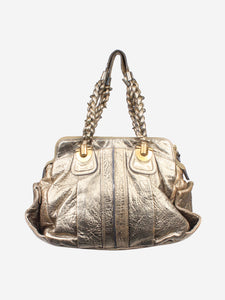 Chloe Gold metallic leather shoulder bag