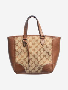 Gucci Brown Bree Monogram crossbody tote bag