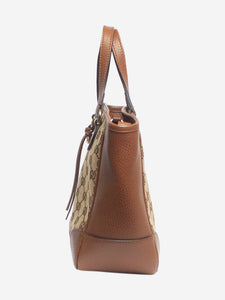 Gucci Brown Bree Monogram crossbody tote bag
