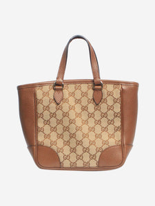 Gucci Brown Bree Monogram crossbody tote bag