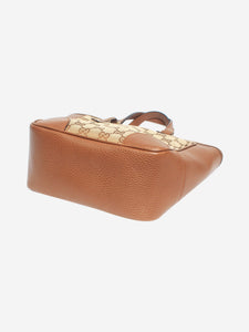 Gucci Brown Bree Monogram crossbody tote bag