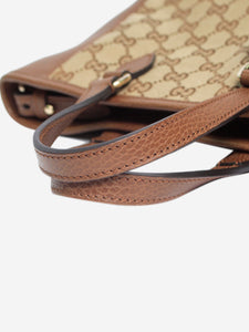 Gucci Brown Bree Monogram crossbody tote bag