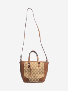 Gucci Brown Bree Monogram crossbody tote bag