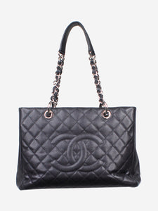 Chanel Black 2012 caviar leather GST tote