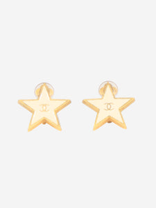 Chanel Gold CC clip-on star earrings