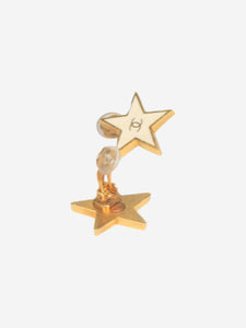 Chanel Gold CC clip-on star earrings