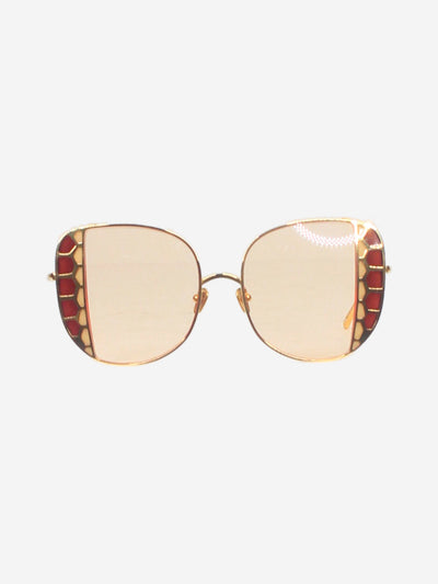 Gold Amelia oversized sunglasses Sunglasses Linda Farrow 