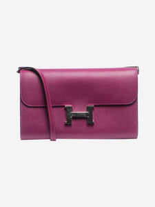 Hermes Purple Constance Wallet To Go
