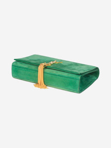 Saint Laurent Green suede Kate tassel shoulder bag