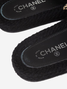 Chanel Black and gold woven sandals - size EU 36