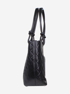 Chanel Black 2005-2006 quilted Cambon ligne tote bag