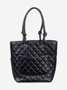 Chanel Black 2005-2006 quilted Cambon ligne tote bag