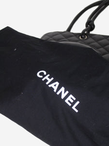 Chanel Black 2005-2006 quilted Cambon ligne tote bag