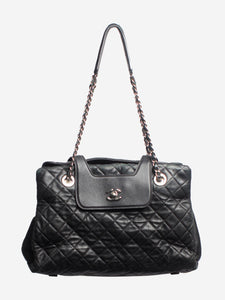 Chanel Black 2014 lambskin diamond-quilted tote bag