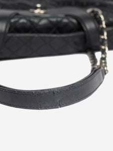 Chanel Black 2014 lambskin diamond-quilted tote bag