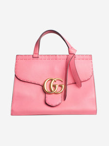 Gucci Pink Marmont GG leather shoulder bag