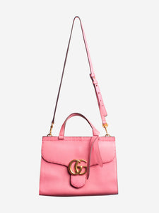 Gucci Pink Marmont GG leather shoulder bag