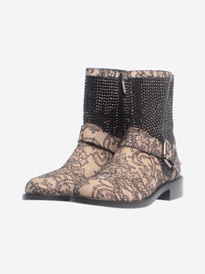 Rene Caovilla Black lace ankle boots - size EU 36