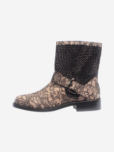 Rene Caovilla Black lace ankle boots - size EU 36