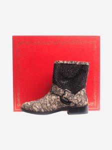 Rene Caovilla Black lace ankle boots - size EU 36