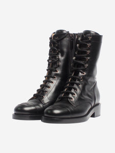 Chanel Black leather ankle boots - size EU 36