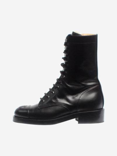 Black leather ankle boots - size EU 36 Boots Chanel 