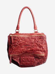 Givenchy Red crinkled leather shoulder bag