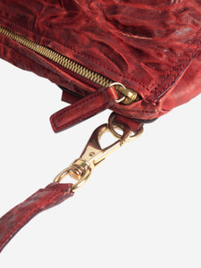 Givenchy Red crinkled leather shoulder bag