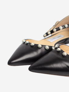 Jimmy Choo Black Leema pointed-toe flats - EU 36