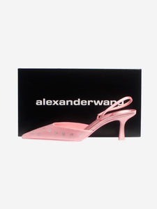 Alexander Wang Pink Delphine 65 Slingback Mules - size EU 38