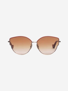 Loewe Brown metal butterfly sunglasses