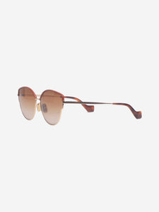 Loewe Brown metal butterfly sunglasses